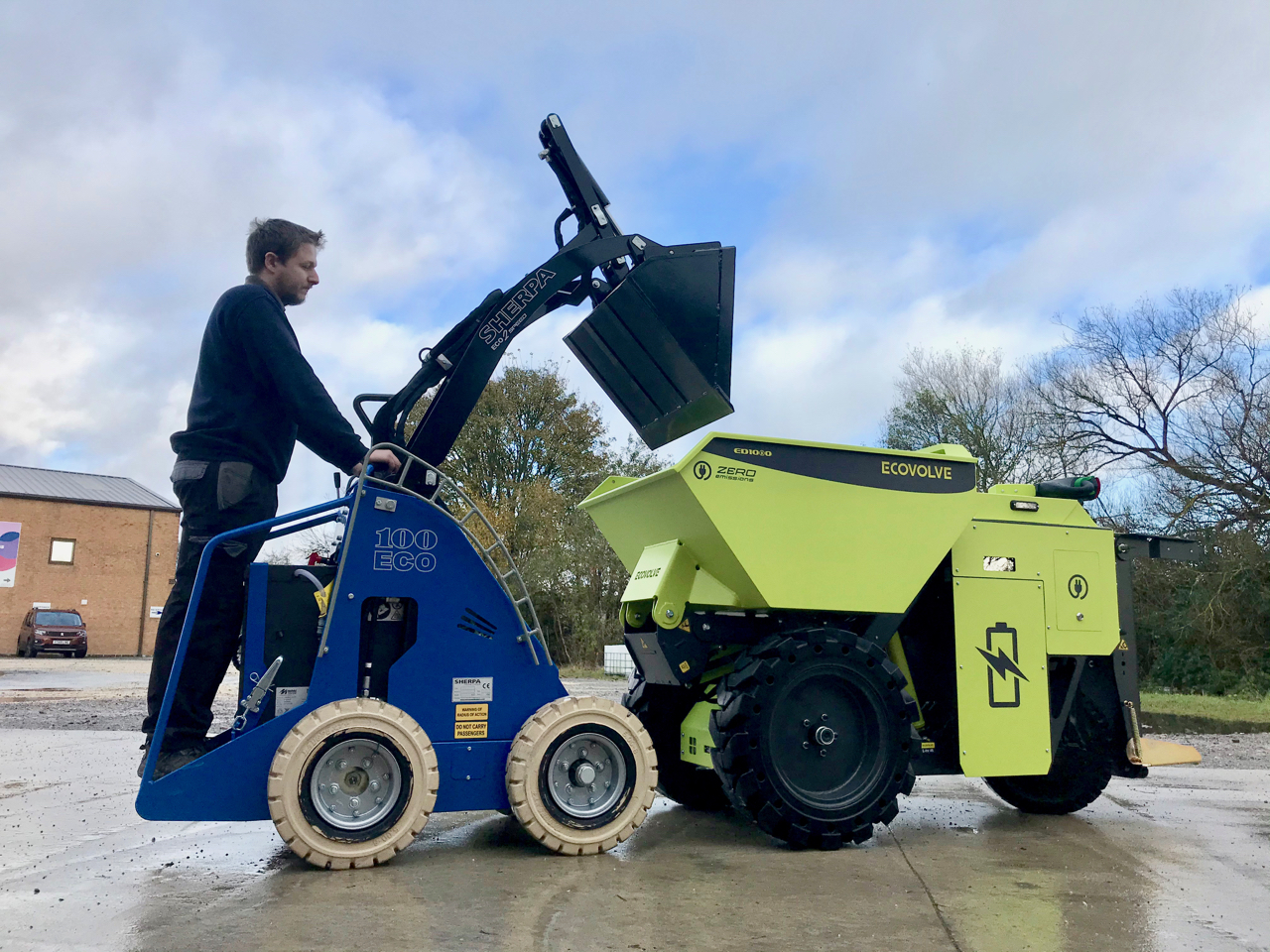 Sherpa 100 Eco Electric Mini Loader with EcoVolve Electric High Tipping Dumper